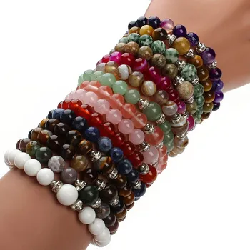 Natural Stone Bracelets Women Men Beaded Yoga Natural Stone Bracelets Women Men Beaded Yoga
