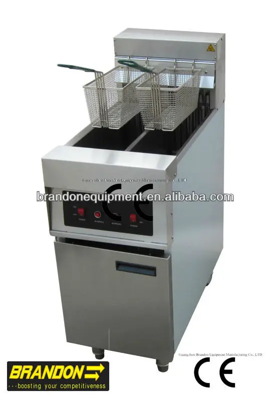 High Quality Upright Deep Fat Electrical Fryer With Drain Oil