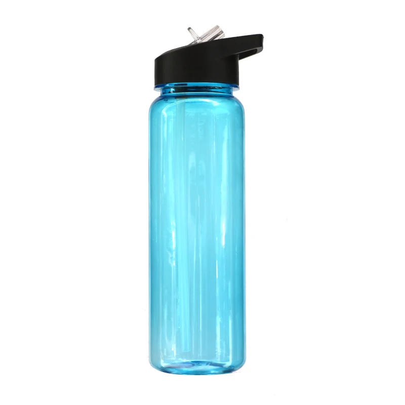 Blank Water Bottles 700ml Plastic Flip Top Lids Sports Bottle With ...