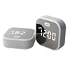 2019 new hot small order qty LED PC mirror big numbers display desktop alarm clock