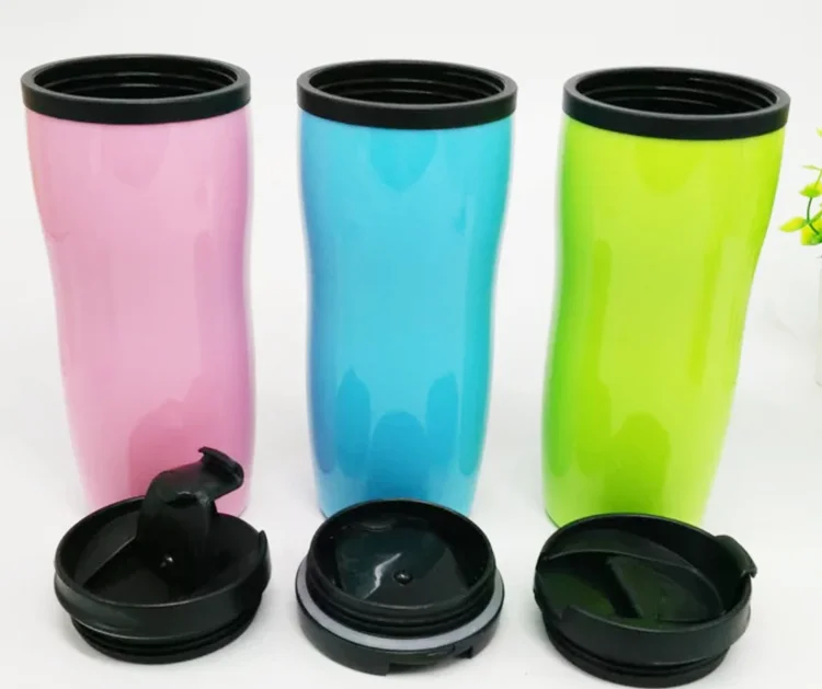12oz Plastictravel Tumbler Mug,Custom Paper Insert Double Wall Plastic