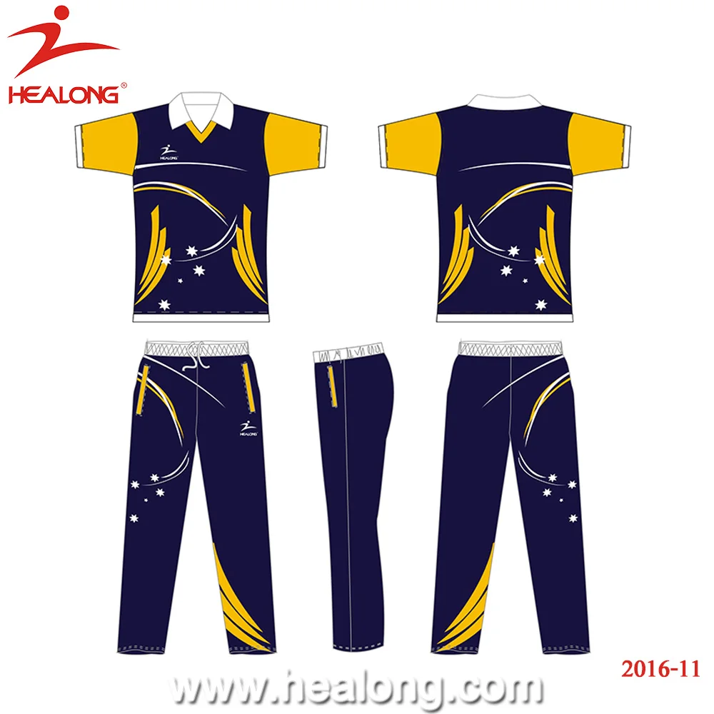 2016/2017 Custom Cricket Team Jersey Design For Team Set Sportswear ...