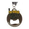 Custom antique bottle opener trophies and metal medals with ribbon
