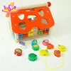 DIY Wooden Match Toy Block House,Intelligent Wooden Knocking House Number Block House W11H002