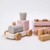 Wooden pull back car string toys
