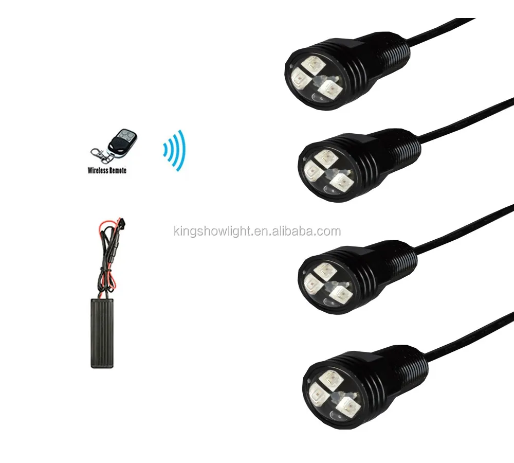 4pc 12V Marine Boat LED Side Navigation Lights with RGB Remote Controller