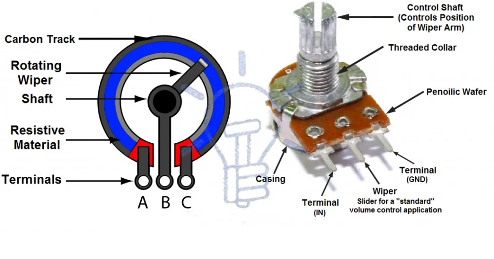 3 Pin Potentiometer Wiring Diagram - Free Wiring Diagram