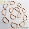 Hardware accessories small D shaped metal rose gold ring