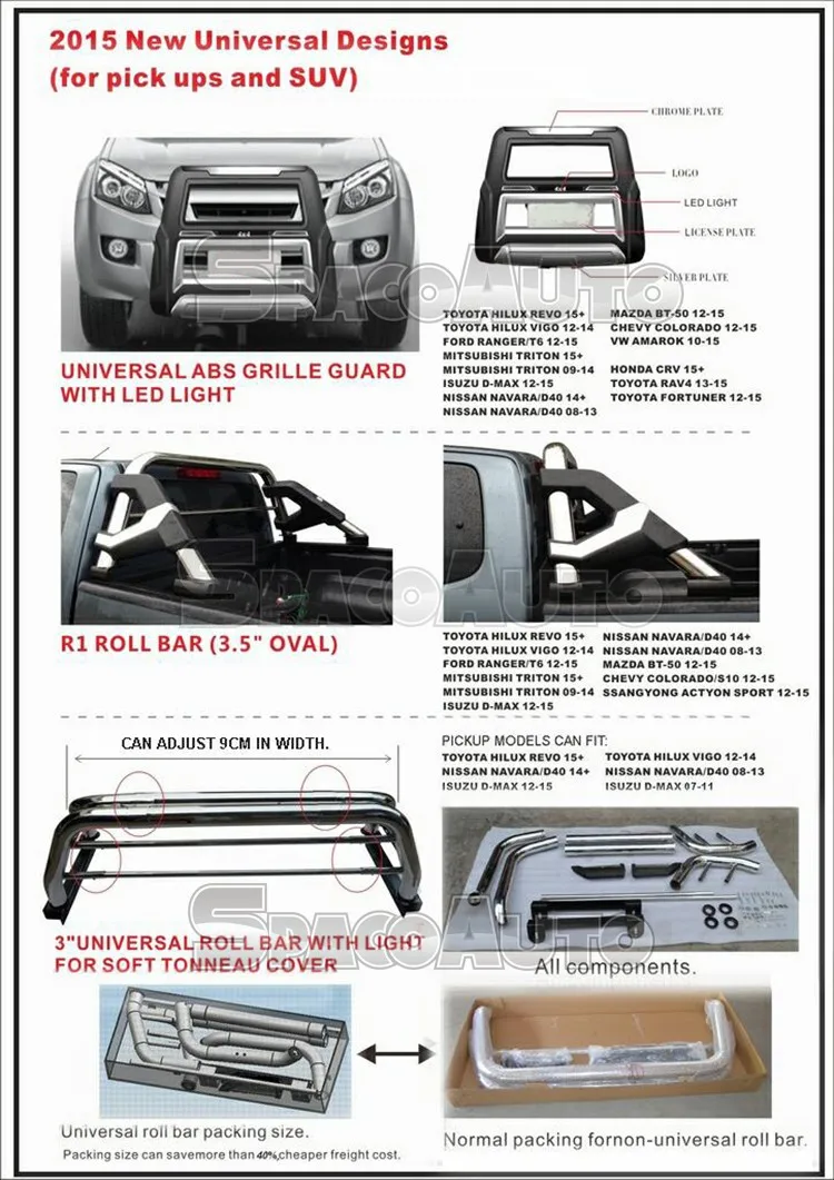 Pick Up 4X4 Sport Roll Bar For Trucks Toyota Hilux Vigo Revo navara dmax l200 np300 bt50.jpg