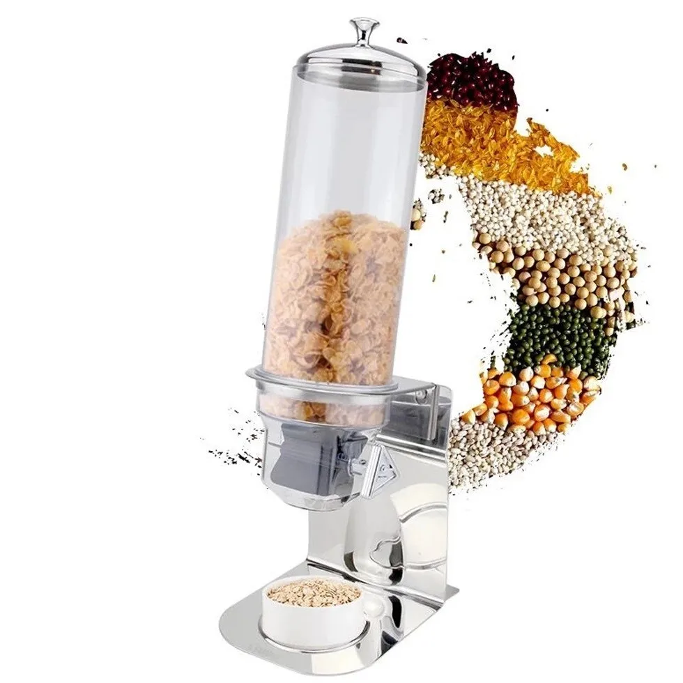 Okey 4l Stainless Steel Dry Food Dispenser Cereal Dispenser Food