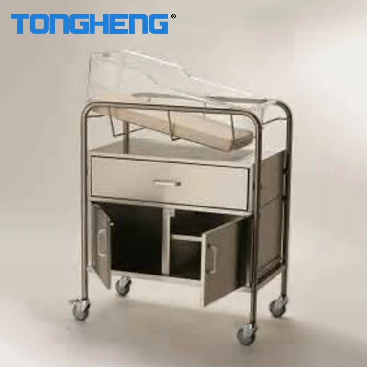 Hospital Delivery Room New Born Baby Bed With Storage Cabinet