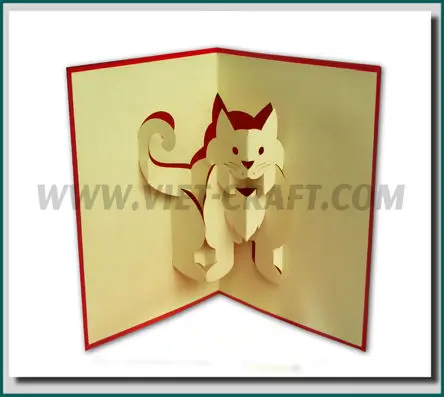 Verwonderend Animals Greeting 3d Pop Up Card Handmade Vietnam - Buy 3d Card,Pop RI-09