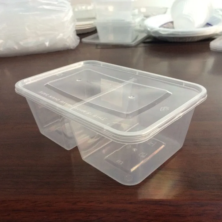 Restaurante Recipiente De Comida Para Llevar Dos Compartimento Almuerzo