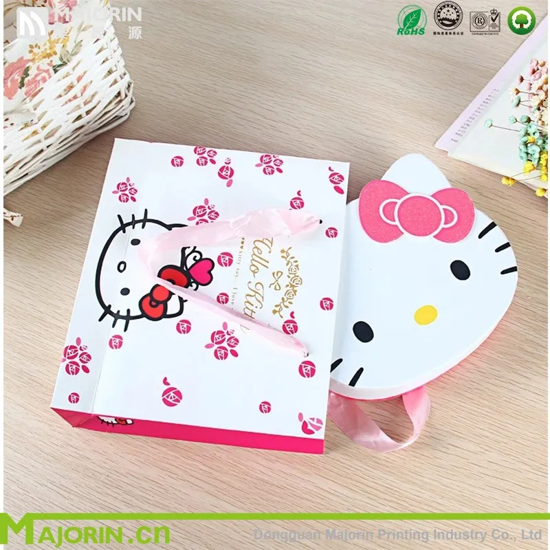 Wholesale Custom Printed High Quality Lovely Pink Hello Kitty Shape