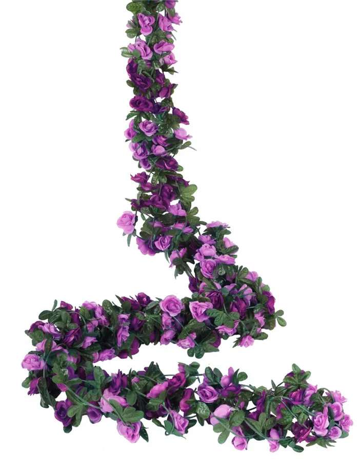 F1297 Amazon Hottest High Quality Silk Rose Vine Artificial Flower