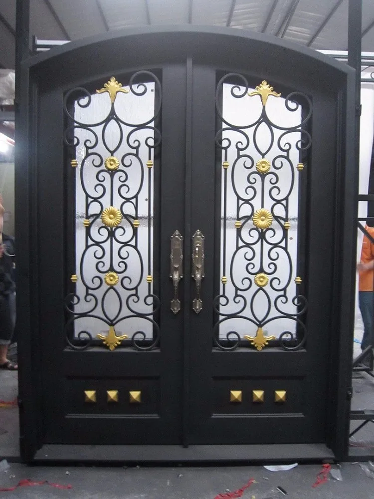 Elegante De Hierro Puertas De Entrada Principal De Diseño De Puerta De