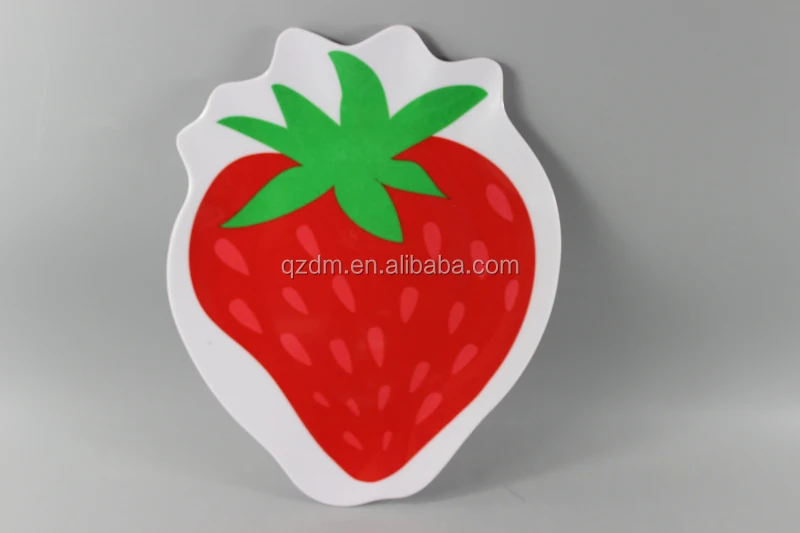 Strawberry Print Melamine dinner plate Cake dish