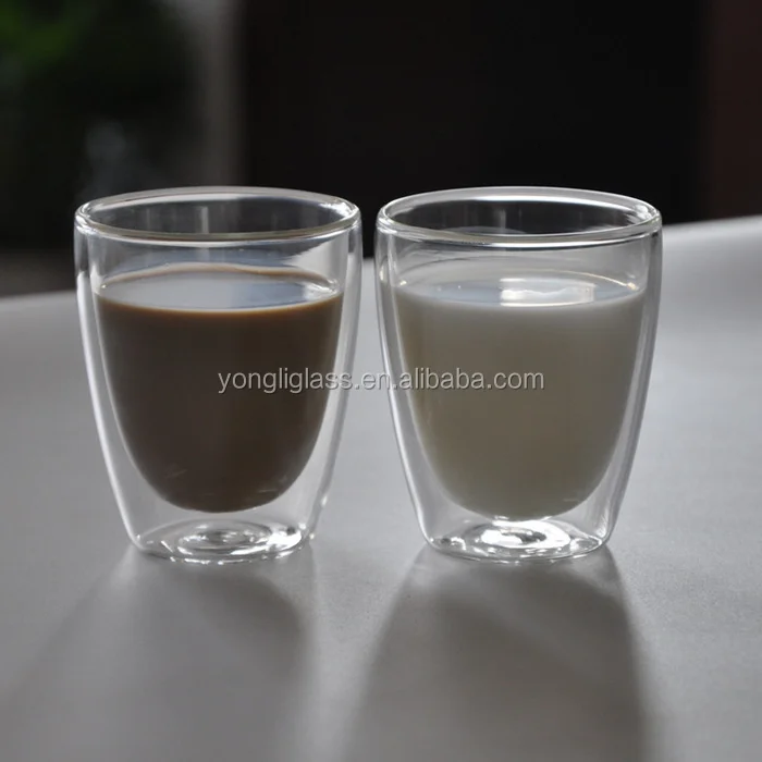 Factory price high quality mini glass beer mug, double wall glass cups pyrex mugs, borosilicate glass double wall thermos cup