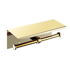 Modern bathroom accessories stainless toilet paper holder with phone shelf