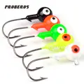 10pcs lot Jig Big Hook 5 color Fishing Hook 1g 3 5g 5g 7g 10g weight
