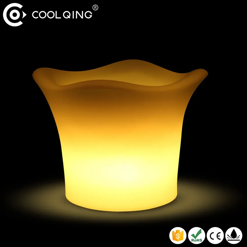 Custom Rechargeable Led Light Ice Bucket Led Plastic Ice Bucket Buy