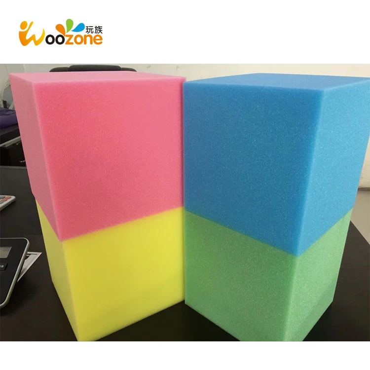 Colourful Foam Pit Blocks High Density Sponge For Trampoline Park - Buy ...