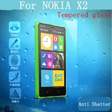 New 0.26mm Tempered Clear Screen Glass for Nokia X2 Premium Tempered Glass Protector Film with Clean Tool Free Shipping