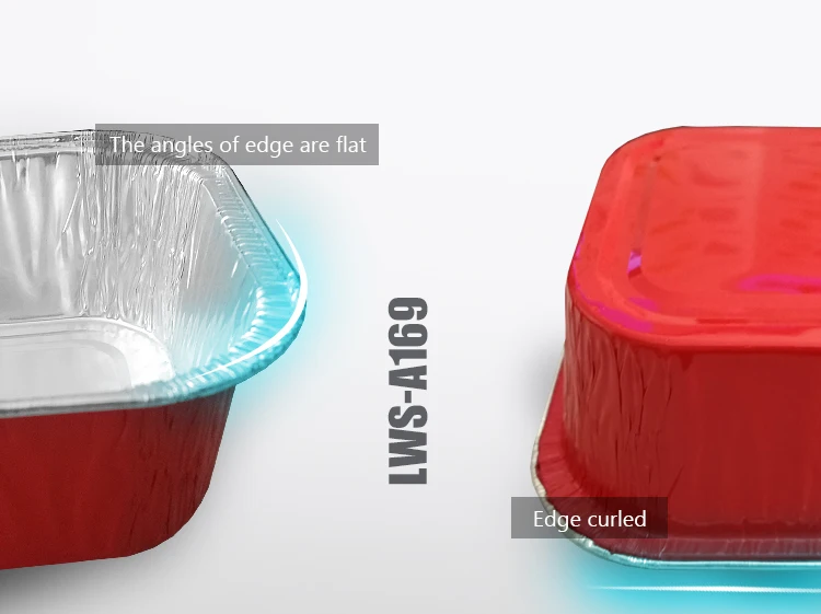 Disposable Color Coated Aluminum Foil Aviation Food Container