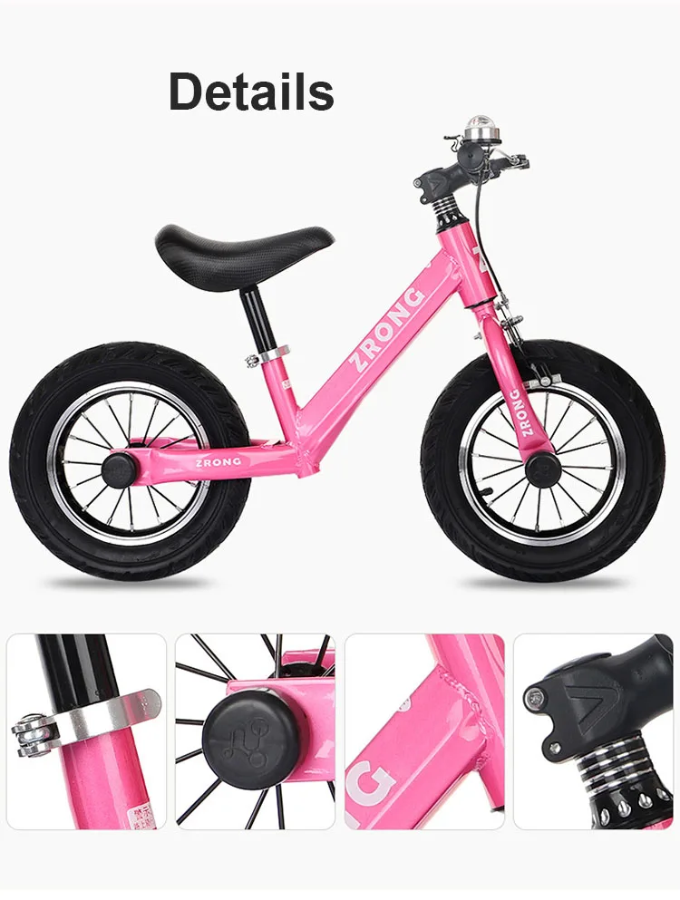 Steel Frame High Quality Fat Tires Kids Balance Bike No Pedal Children ...