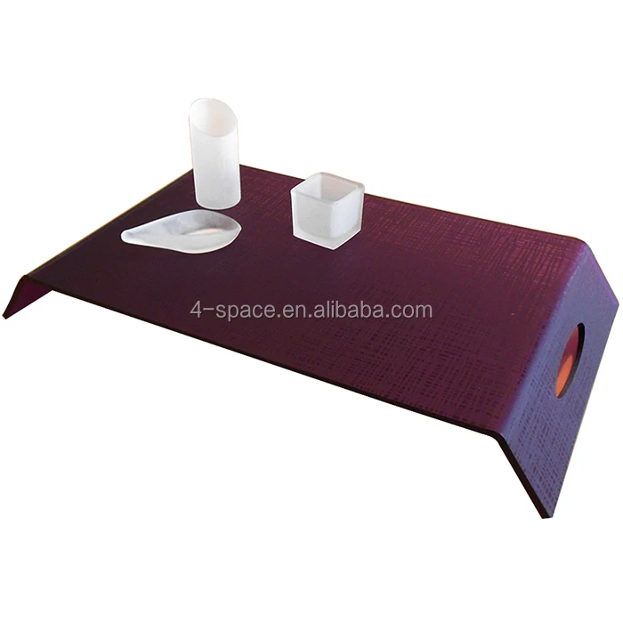 Restaurant Clear Rectangle Acrylic Tray With Removable Paper Slot