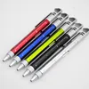 6 in 1 tool pen spirit level ruler screwdriver and scale MultiFunction ballpoint pen with phone holder