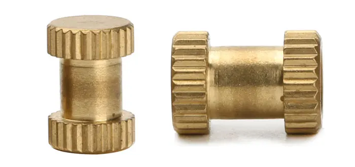 New M1 to M6 Brass Cylinder Knurled Threaded Insert Embedded Nut Select Size 