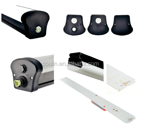 Coulin Epistar SMD2835 40W 1200mm 4ft black P65 fixture led tri-proof light