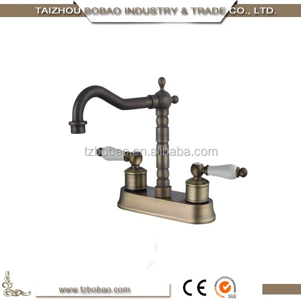 9305F double handles antique basin faucet