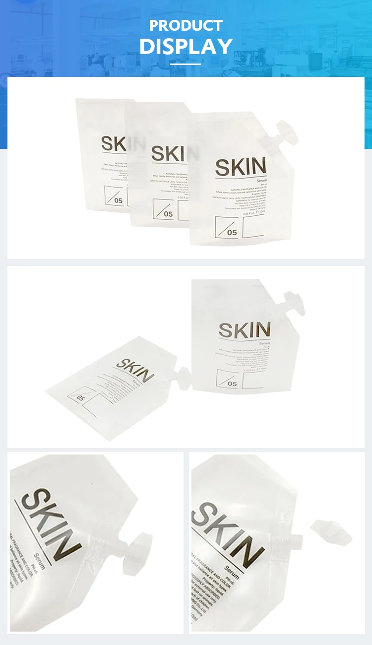 Factory wholesale skin care product reusable plastic bag liquid ...