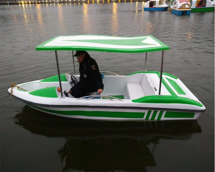 Cheap Price New Style 4 Seats Fiberglass Leisure Electric Boat for Sale