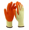 linyi 5 Threads Yellow/Blue Poly Cotton Liner Latex Coated Protective Safety Work Gloves