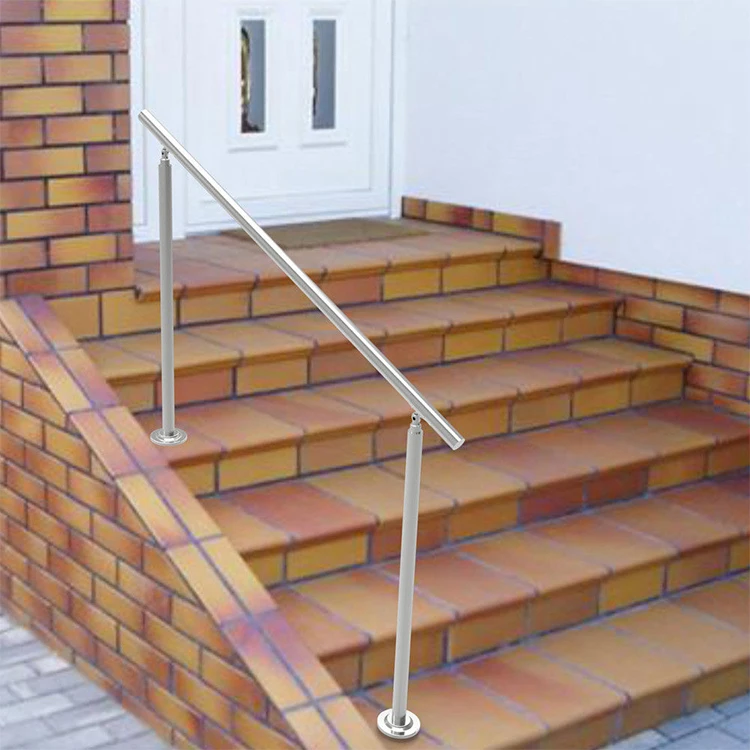 Removable Stainless Steel Pipe Staircase Handrail Design For Outdoor