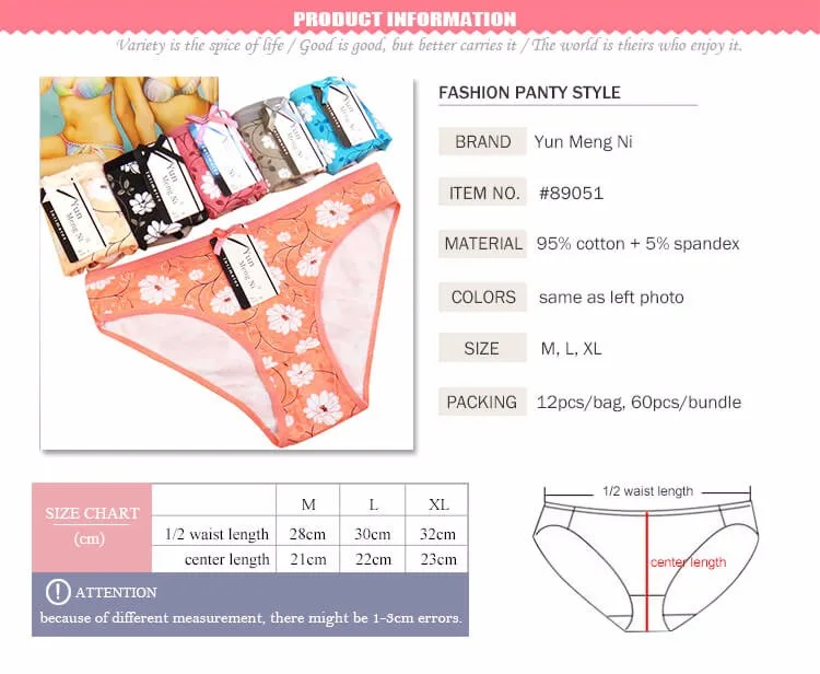 Yun Meng Ni Underwear Cotton Pretty Flower Printing Young Girls Underwear Panties Model Buy 3816