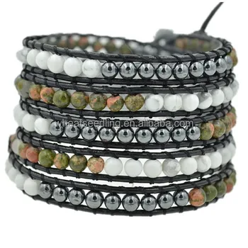 2017 New Design Beaded Jade Best Friend Leather Wrap Bracelet 2017 New Design Beaded Jade Best Friend Leather Wrap Bracelet