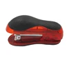 Hot sell office work transparent red mini paper rubber plastic stapler