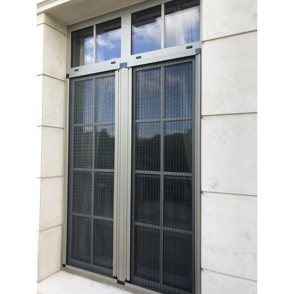 Free Sample Pleated Retractable Mosquito Net Insect Screen Windows
