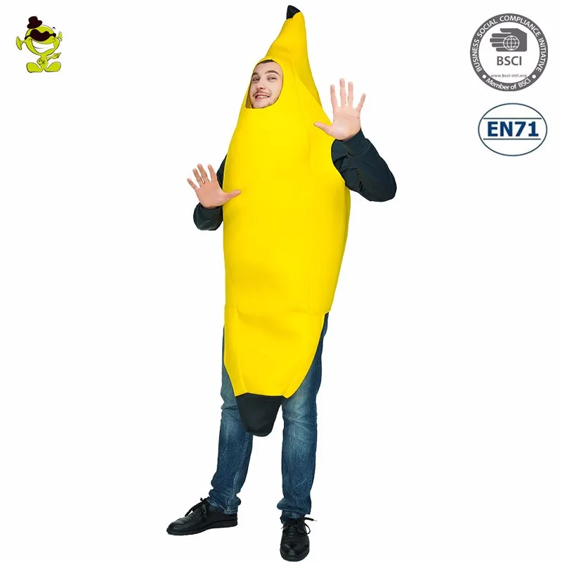 Carnival Halloween Fruit Cosplay Costume Party Man Banana Shaped Fruit ...