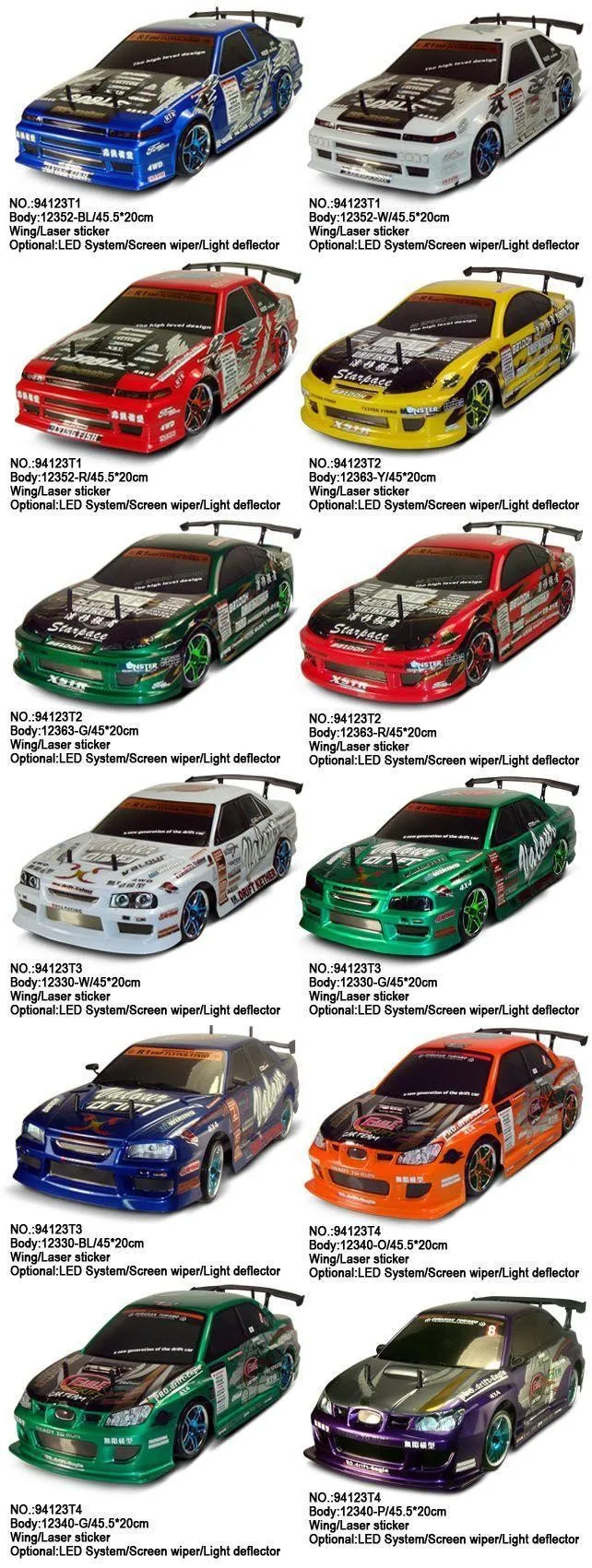 rc drift cars body shells