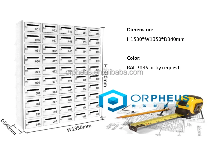 American Style Acrylic Metal Mailboxes/apartment Mailbox/steel Mailbox