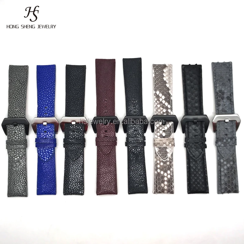 Hsws01 Premium Stingray Leather Watch Band Strap For Apples 38mm/40mm