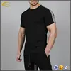 2017 Wholesale Custom Fitness Gym Tshirt Plain Black Blank Mens Athletic Wear Tee