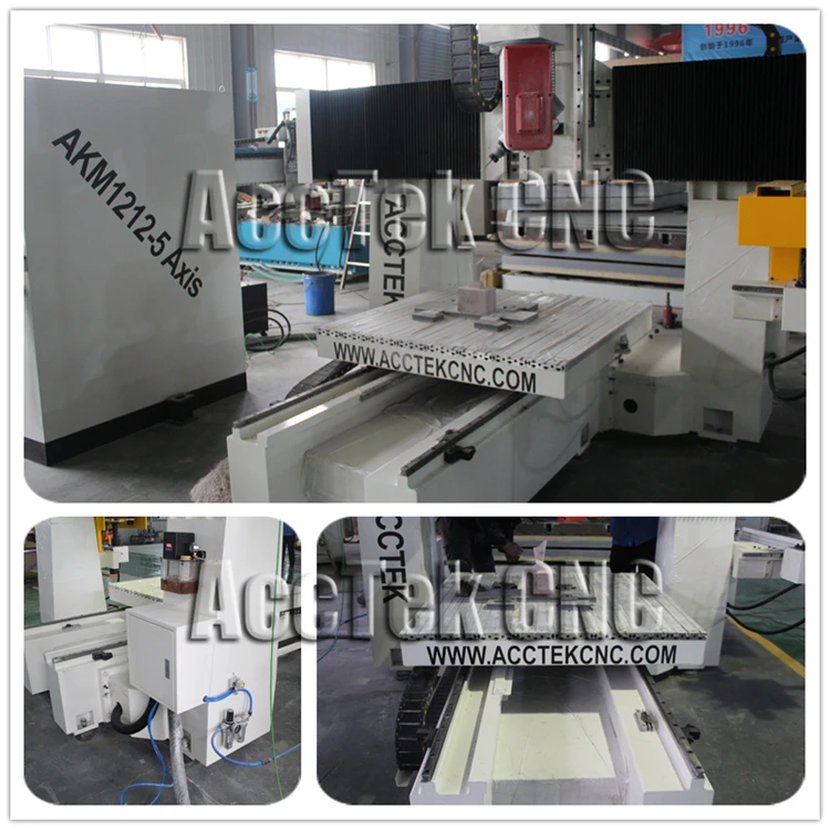 New produced cheap price cnc 5 axis AKM1212 for engraving 3d wood / cnc wood machinery