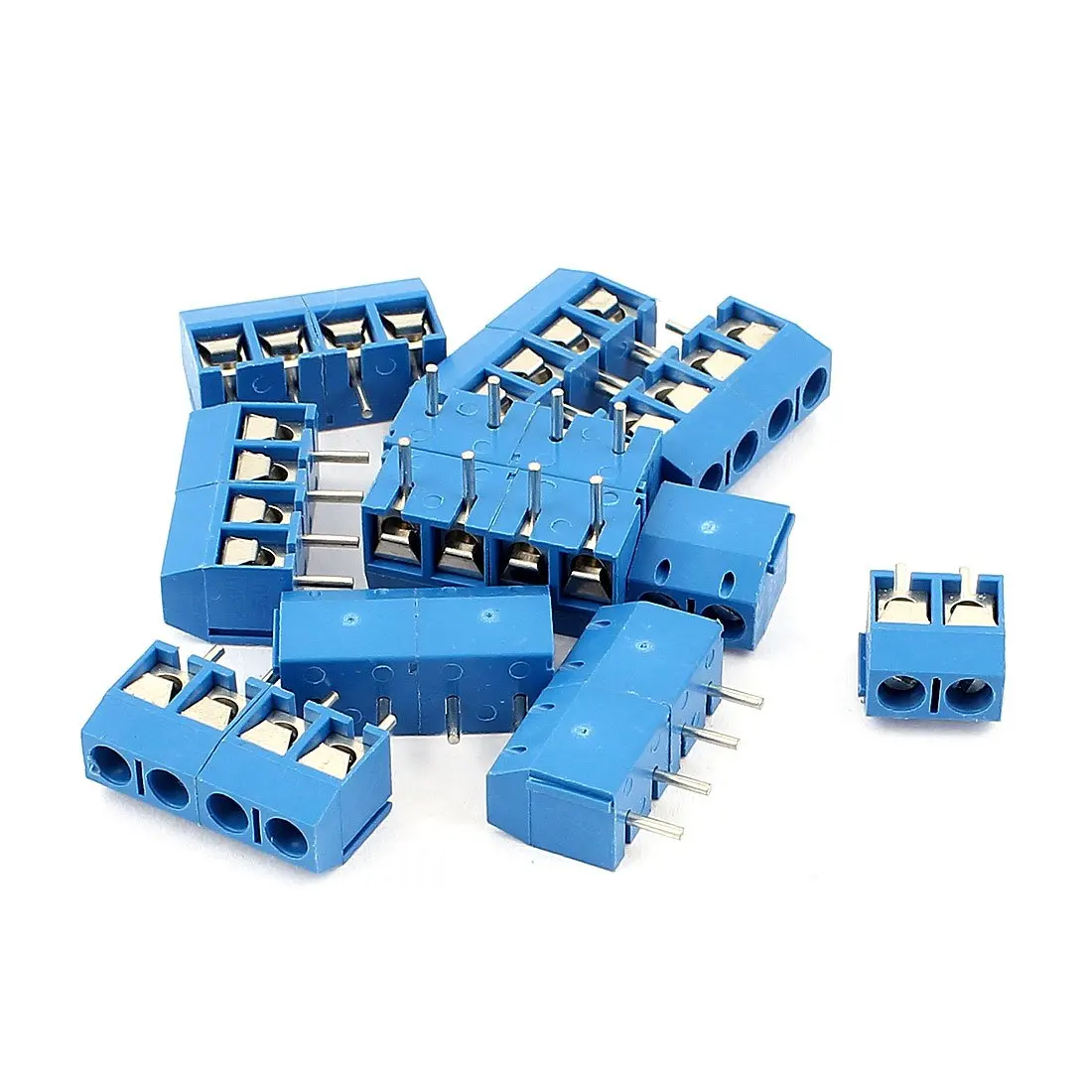 uxcell AC 300V 10A 4 Pins PCB Terminal Block Connector 5.0mm Pitch 10pcs Blue