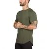 Wholesale round bottom t shirt Curved Hem Drop Shoulder Oversized Ripped Damaged black Solid Lightweight Men T Shirt